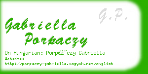 gabriella porpaczy business card